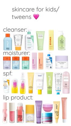 #skincare #skin #skincarecommunity #skincareessentials #skinhealth #kids #tweenstyle Preppy Skincare For Kids, Skin Care You Need, Skin Care Products Safe For Kids, Skincare Routine Ideas, Skin Care For 14-15, Skincare Routine For 10yrs, Yes And No Skincare For Kids