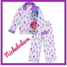 Nwt Shimmer & Shine Pajama Set Multicolor Winter Sleepwear For Sleepover, Shimmer Shine, Girls Pajamas, Kids Pajamas, Pajama Sets, Price Drop, Nickelodeon, Color Purple, Pajama Set