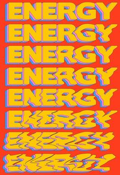 a poster with the words energy on it