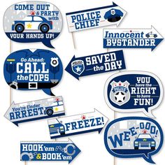 police cupcake toppers and party decorations