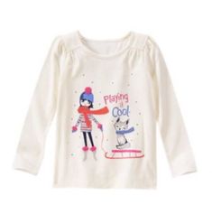 NWT Gymboree FAIR ISLE FLURRY Play Cool Ivory Girl Dog Top Shirt Sz 4 Dog Top, Girl Dog, Girls Play, Girl And Dog, Sled, Cool Tees, Girls Clothing, Fair Isle