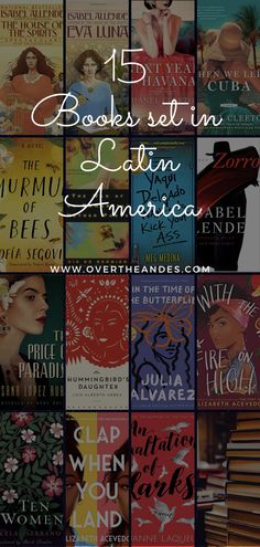 books set in latin america with text overlaying them