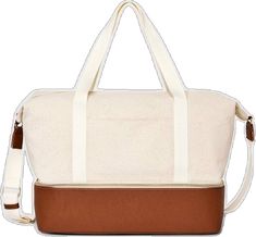 White Casual Travel Bag With Luggage Sleeve, Casual White Travel Bag With Luggage Sleeve, White Travel Bag With Zipper Closure For Daily Use, White Shoulder Bag With Luggage Sleeve For Weekend Trips, White Travel Bag With Luggage Sleeve For Weekend Trips, Rectangular Bags With Zipper Pocket For Weekend, Rectangular Shoulder Bag With Zipper Pocket For Weekend, Weekend Rectangular Bag With Zipper Pocket, Weekend Rectangular Shoulder Bag With Zipper Pocket