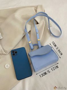 Bird in Bag - Stylish Mini Lipstick-Inspired Handbag: Fashionable Small Crossbody Bag for Women Novelty Bags, Small Crossbody Bag, Small Crossbody, Bag Bag, Bird In Bag, Square Bag, Bag For Women, Baby Blue, Pu Leather