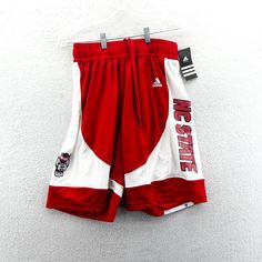 New Adidas Nc State Wolfpack Shorts Size: Medium Measurements Are Displayed In The Photos, View Them Prior To Purchase To Ensure Your Desired Fit New With Tags In Excellent Condition With No Stains, Holes, Or Odors Enjoy Lightning Fast Shipping Message Response Times I Ship Items Every Day, You Can Expect Your Order To Be Sent Out Within 1 Business Day And Tracking Provided Browse Our Store To See Other Ncaa College Shirts, Hats, Sweatshirts, And More! Adidas Cotton Sportswear Shorts, Adidas Cotton Gym Bottoms, Adidas Casual Shorts For Sports Events, Casual Adidas Shorts For Sports Events, Adidas Red Casual Bottoms, Red Casual Adidas Bottoms, Adidas Red Shorts For Summer, Adidas Red Athletic Shorts For Sports, Adidas Red Summer Shorts