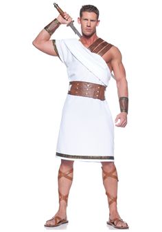 a man dressed in an ancient greek costume