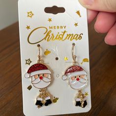 Questions? Leave A Comment Below! White Christmas Festive Earrings, White Festive Christmas Earrings, Festive White Earrings For Christmas, White Holiday Earrings, Sliver Earrings, Small Gold Hoop Earrings, Bling Earrings, Small Gold Hoops, Christmas Bead