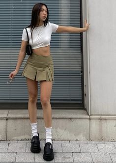 Rok Mini, Skandinavian Fashion, Chique Outfits, Girly Outfits, Short Skirt, Looks Style, Mode Inspiration