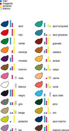 an image of different colors in spanish