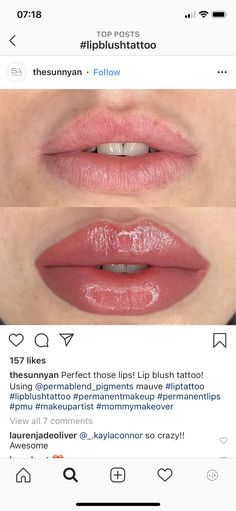 Lip Blushing Tattoo Colors Mauve, Pmu Lips Permanent Makeup, Foundation Tattoo, Pump Lips, Lip Pmu