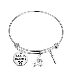 PRICES MAY VARY. 1.Hand Stamped:Apollo Cabin 7 2.This bracelet is inspired by the book: Camp-Half Blood, if you're a fan of Percy, this would be the perfect gift. Great gift for book lovers, book club and non-social bookworms. 3.Measurement:about 2.0cm 4.Material - Stainless Steel :don't tarnish, don't rust, and don't change color.It is lead free and nickel free. 5.It comes with a velvet pouch,ready for gifting. Book Camp, Apollo Cabin, Cabin 7, Book Lovers Book, Horse Bracelet, Camping Gifts, Camp Half Blood, Half Blood, Velvet Pouch