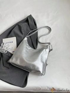 Bird in Bag - Multi-Functional Metal Decorative Shoulder Bag with Large Capacity Versatile Silver Bag For Daily Use, Silver Functional Bag For Everyday Use, Functional Silver Bags For Everyday, Functional Silver Bag For Everyday Use, Silver Functional Everyday Bag, Casual Silver Travel Bag, Casual Silver Bag With Zipper Closure, Casual Silver Bag For Everyday Use, Casual Silver Shoulder Bag With Large Capacity