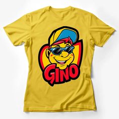 Colorful Cartoon Character Gino T-Shirt, Fun Graphic Tee, Stylish Casual Wear, Unisex Female T-Shirt Custom graphic T-Shirt.Customize your color Mountain Graphic Tee, Pride Tees, Vintage Hollywood Glamour, Urban Style Outfits, Streetwear Tops, Cat Graphic Tee, Casual Summer Tops, Cool Graphic Tees, Movie T Shirts