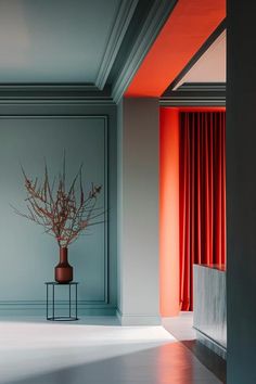 How To Paint A Tray Ceiling: Accentuating Features Color On Ceiling, Wallpaper Tray Ceiling, Painting A Tray Ceiling, Ceiling Art Ideas, Tray Ceiling Living Room, Painted Ceiling Ideas, Coloured Ceiling, Tray Ceiling Ideas, Orange Ceiling