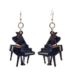 Made In U.S.A Style # 1211 Size 1.7" x 1.3" Grand Piano Earrings There are about 100,000 new pianos manufactured in the United States annually Made from sustainably sourced wood and 90% recycled display cards. Laser-cut wood Image on front with natural wood back Ear wires are silver-finished 304L stainless steel, hypoallergenic, and enhanced with a new, smooth and consistent electrophoretic coating that resists tarnishing. Earrings double as essential oil diffuser! Red Sunflowers, Earrings Double, Wood Images, Fashion Organization, Grand Piano, Clover Earrings, Jewelry Tree, Laser Cut Wood, Earring Sale