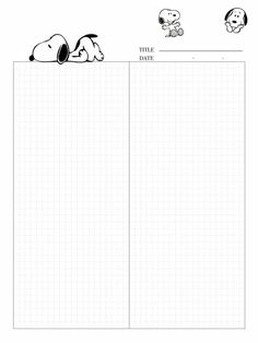 a printable graph paper with snoop the dog and his friend sleeping on top of it