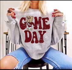 perfect game day shirt Fall Game Day Tops With Text Print, Text Print Tops For Game Day In Fall, Alabama Sweatshirt, I Love Basketball, Love And Basketball, Mississippi State, Perfect Game, Game Day Shirts, Mississippi