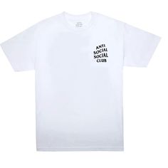 New Without Tags. Size Large. Made In The Us. Smoke Free Home. Anti Social Social Club White Shirt, Classic White Streetwear Shirt, Classic White Shirt For Streetwear, Urban White Shirt With Front Print, Urban Style White Shirt With Front Print, Classic White T-shirt With Text Print, Classic White Shirt With Letter Print, Basic White Tops With Back Print, Classic White Shirt With Graphic Print