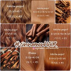 Copper Hair Schwarzkopf, Formula For Copper Hair, Light Ginger Formula, Cinnamon Brown Hair Formula, Titian Red Blonde Wella, Redken Cinnamon Formula, Cinnamon Hair Formula, Wells Copper Formulas, Strawberry Blonde Formula Wella