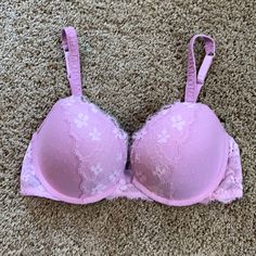 Nwot Pinkish/Purple Dream Angels Lace Push Up Bra. 34d. Tried On But Was Not My Style. Beautiful Pattern And Color. Victoria's Secret Purple Padded Bra, Victoria's Secret Purple Underwire Bra, Pink Push-up Bra, Purple Lace Push-up Bra, Pink Lace Push-up Bra, Pinkish Purple, Bras And Panties, Push Up Bra, Victoria’s Secret