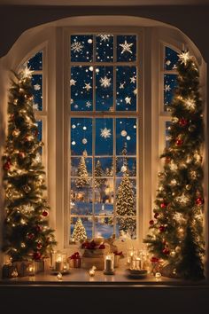 Christmas window light decorations illuminating a festive home for the holidays Window Lighting Ideas, Window Lighting