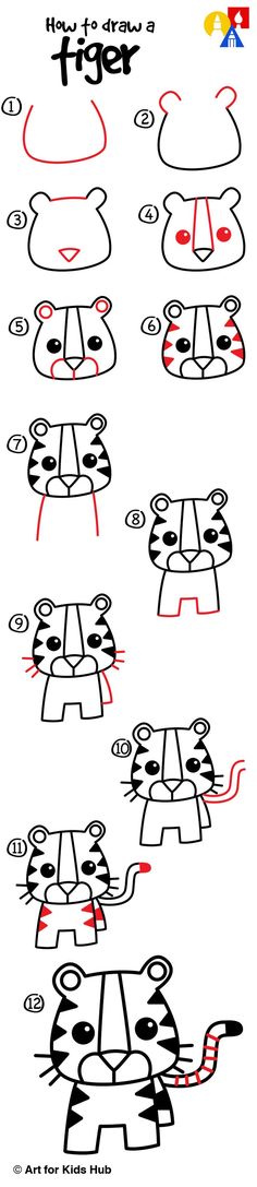 how to draw a cartoon cat with different lines and shapes in the form of cats