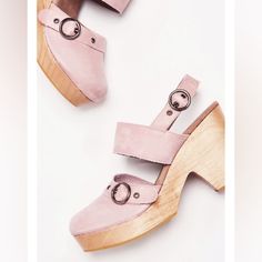 Free People Women's Pink Park Circle Clog All Orders Ship In 1-3 Business Days! Pink Free People Clogs Free People Park Circle Clog Size: 38 (Women's) Color: Pink Brand: Free People Style: Park Circle Clog Condition: Nwot (Never Worn, Perfect Condition)No Flaws, No Holes, No Rips, No Stains, No Pilling, No Visible Signs Of Wear // Clean Condition Free People Shoes “Park Circle Clog” Stunning Spanish Crafted Round-Toe Genuine Leather Clogs In Pastel Pink Colour, Featuring A Buckle Detail Along Th Spring Ankle Strap Clogs With Stacked Heel, Spring Block Heel Clogs With Strap, Spring Block Heel Clogs With Heel Strap, Spring Medium Width Clogs With Reinforced Heel, Spring Clogs With Heel Loop And Round Toe, Suede Open Heel Clogs For Spring, Spring Platform Clogs With Ankle Strap, Pink Leather Open Heel Clogs, Pink Leather Clogs With Removable Insole