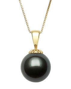 Bloomingdale's Tahitian Black Pearl Pendant Necklace in 14K Yellow Gold, 18 - 100% Exclusive Formal Black Tahitian Pearl Necklaces, Black High Luster Necklace For Formal Occasions, Formal High Luster Black Necklace, Formal Black High Luster Necklaces, Formal Black High Luster Necklace, Tahitian Black Pearl Necklace, Black Pearl Jewelry, Black Pearl Pendant, Island Jewelry