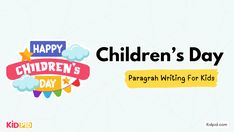 children's day banner with the words happy children's day