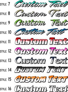 some type of font that is in different colors