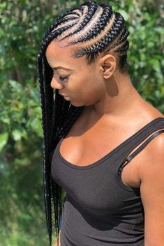 15 Of The Most Beautiful Braided Hairstyles You'll Want To Try Now - Society19 Cornrow Hairstyles To The Side, 5 Feed In Braid Styles, Braid Types, Braids 2023, Extension Hairstyles, Cutest Hairstyles, Beyonce Braids, Corn Row, Baddie Hair