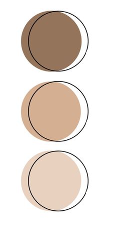 three different shades of brown and beige on a white background with the same color scheme