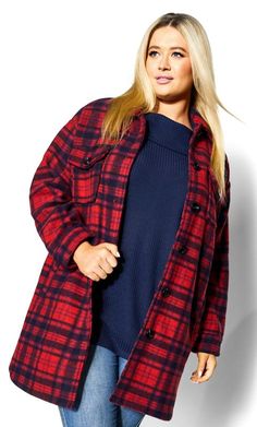 Shop Evans Red Check Print Shacket at Yours Clothing. Discover women’s plus size clothing in sizes 10-36 with fast delivery. Animal Print Dress Casual, Striped Wedding, Party Dress Sale, Curve Fashion, Plus Size Coats, Leggings Sale, Printed Denim, Mini Dresses Summer, Tunic Shirt