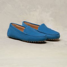 The Felize - Adriatic Blue - Suede - M.Gemi Classic Blue Moccasins With Suede Lining, Suede Driving Loafers With Rubber Sole, Suede Slip-on Driving Moccasins, Suede Slip-on Moccasins For Driving, Suede Moccasins With Rubber Sole For Driving, Suede Moccasins For Work, Driving Moccasins With Leather Sole And Suede Material, Casual Calf Leather Moccasins, Fall Suede Moccasins With Suede Lining