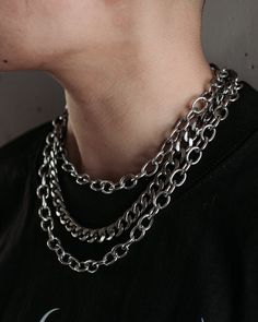 We wanted one chain necklace that gave us all the layers so we made one! Lightweight and hypoallergenic Chains measure, 14, 16, 18 inches One clasp in back Inked Shop, Vinyl Accessories, Leopard Tote, Multi Chain Necklace, Fringed Belt, Moon Bracelet, Layered Chain Necklace, Stacked Necklaces, Top Band