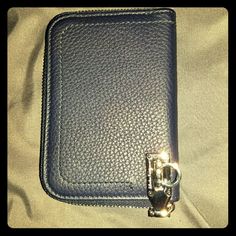 Nwt Great Coin Pouch. Can Also Hold Cards And Such. It's A Blue Pebble Texture Leather. Hand Made In Italy. Elegant Blue Wallets, Coin Pouch, Key Card Holder, Card Holders, Salvatore Ferragamo, Zip Around Wallet, Hand Made, Coin, Color Blue