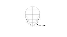 the drawing shows how to draw a face