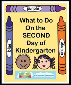 a poster with the words, what to do on the second day of kindergarten