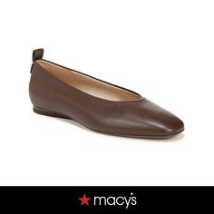 in stock Chocolate Leather, Ballet Flats, Pick Up, In Store, Buy Online, Ballet, Square, Free Shipping, Leather