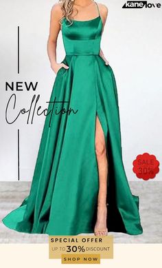 Sexy Formal Solid High Opening U Neck Evening Dress Dresses Green A-line Maxi Dress For Night Out, Stretch V-neck Dress For Prom Season, Green Prom Season Dress For Night Out, Holiday Floor-length Stretch Dresses, Green Floor-length Dress For Date Night, Floor-length Dresses For Date Night And Prom Season, Floor-length Dress For Date Night During Prom Season, Floor-length Dresses For Date Night In Prom Season, Stretch A-line Maxi Dress For Night Out