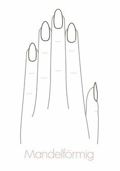 Hand Nails Drawing, Hand Outline Drawing With Nails, Design Your Own Nails Template, Nail Design Outline, Hand Drawing Nails, Nail Outline Drawing, How To Draw Nails, Nails Sketch, Nails Outline