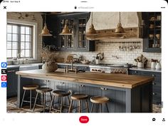 an image of a kitchen that is on the web page for home decor and interior design