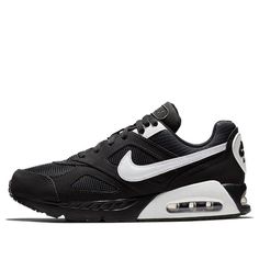 (GS) Nike Air Max IVO 'Black White' 579995-011 - KICKS CREW Black Sneakers With Vented Sides For Jogging, Black Breathable Sneakers For Jogging, Black Sneakers With Vented Sides For Light Sports, Classic Black Sneakers With Air Cushioning, Black Low-top Ventilated Sneakers, Black Low-top Sneakers With Ventilation, Urban Black Sneakers With Vented Sides, Nike Black Sportswear Sneakers, Classic Black Breathable Sneakers