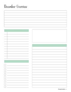 a printable recipe planner with green and white stripes on the side, in front of a