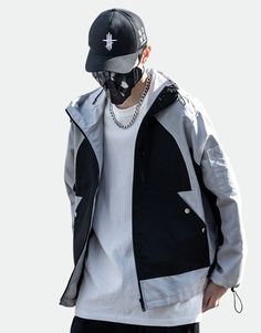 Lightweight Windbreaker Jacket Techwear Ninja, Techwear Cyberpunk, Techwear Jacket, Techwear Outfits, Technical Clothing, Futuristic Style, Personal Belongings, Urban Looks, Stylish Shoes