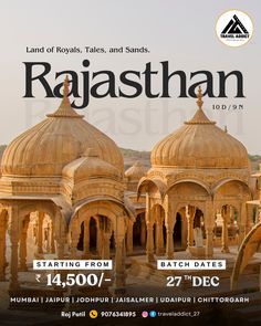 Travel creative flyer | rajasthan tour package Tour Packages Design, Travel Poster, Travel Packages Poster, India Tourism Illustration, Indian Tourism Poster, Travel And Tourism Poster Design, Travel Magazine Cover, Rajasthan Tourism Poster