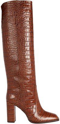 Paris Texas Moc Croco Knee-High Boots Shoes Heels Classy, Heels Classy, Paris Texas, Trendy Clothes For Women, Fashion Mode