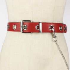 This belt is a must-have in every woman’s wardrobe. Featuring a solid pattern, this trendy belt is super comfortable to wear. This rugged synthetic leather belt has huge, dramatic silver color holes which give it a stylish appearance. Adorned with a buckle feature, this fashionable waist chain is ideal for ladies.SpecificationsItem Type: BeltsBelts Material: Synthetic LeatherBelts Material: MetalBrand Name: GeraldBlackPattern Type: SolidBelt Width: 3cmDepartment Name: AdultStyle: FashionGender: Trendy Adjustable Belts, Chic Red Leather Belt, Trendy Adjustable Chain Belt, Trendy Adjustable Faux Leather Belt, Trendy Adjustable Belt Buckles With Removable Belt, Trendy Adjustable Belt Buckles For Party, Trendy Belt Buckles With Matching Belt For Party, Trendy Party Belt, Trendy Party Belt With Removable Buckle