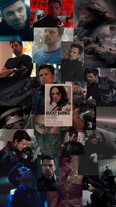 the collage shows many different people and their roles in this photo, including one man with