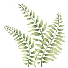 Designer Stencils SKU# 2402 is a two-layer three fern stencil. Ferns, which date back to the Cretaceous period, are one of the oldest plant species, and the two-layer, three fern stencil measuring 8H by 7.6W adds a classic touch to any bedroom, office or professional space. Color: Off-White. Fern Stencil, Donna Dewberry Painting, Fern Wall, Cottage Signs, Sharpie Art, Wall Stencil, Paper Flower Template, Flower Stencil, Custom Stencils